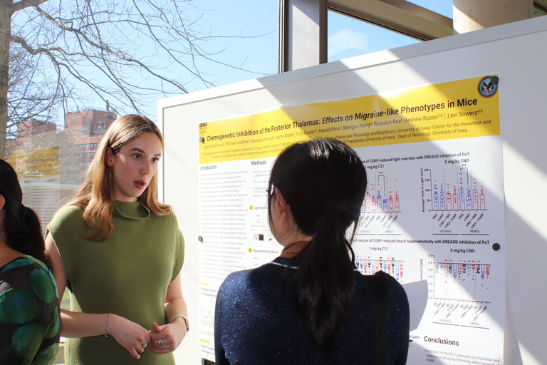 Agatha Greenway presenting her poster at Pediatrics Research Day 2024